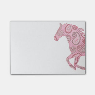 Cute Pink Paisley Horse Post-it Notes