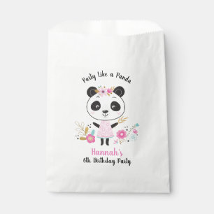 Cute Pink Panda Girls Birthday Party Favour Bags