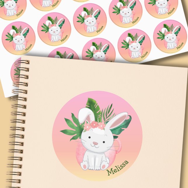 Cute Pink Pastel Gradient Flower Bunny Name (Creator Uploaded)
