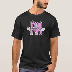 Cute Pink Pastel Leopard Physician Assistant PA  H T-Shirt