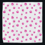 Cute Pink Paw Prints Pattern Bandana<br><div class="desc">Show how much you love animals with this cute pink paw print patterned bandanna. Also looks awesome with other backgrounds. Bet your pet will look adorable wearing it!</div>