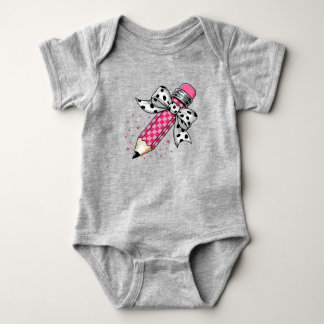 Cute Pink Pencil Baby Outfit Bodysuit