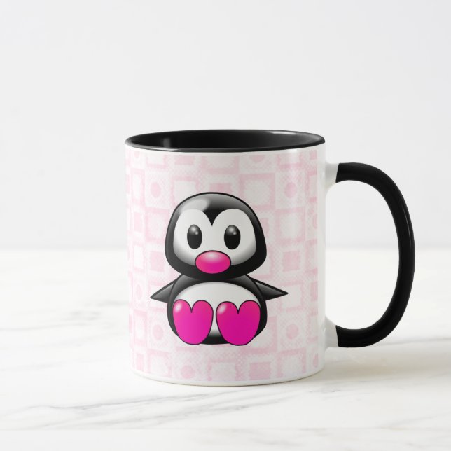 Cute Pink Penguin Mug (Right)