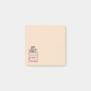 Cute pink perfume fashion illustration stationery post-it notes