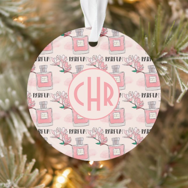 Cute Pink Perfumes | Parfum | Floral | Monogram Ornament (Tree)