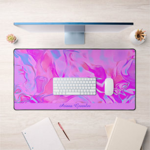 Cute Pink Personalised For Desktop Desk Mat