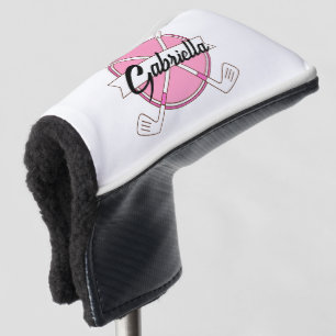 Cute Pink Personalised Golf Clubs Monogram  Head Cover