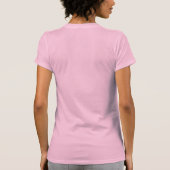 Cute pink pickleball slim fit t shirt for women (Back)