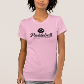 Cute pink pickleball slim fit t shirt for women (Front)