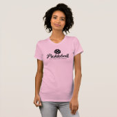 Cute pink pickleball slim fit t shirt for women (Front Full)