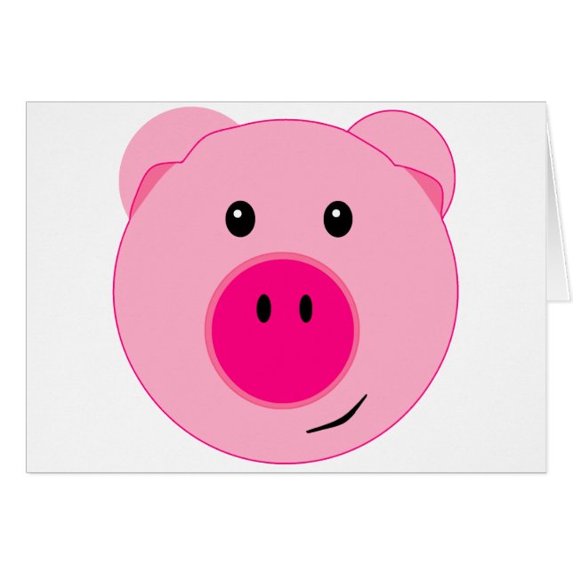 Cute Pink Pig (Front Horizontal)