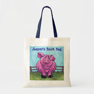 Cute Pink Pig Book Bag