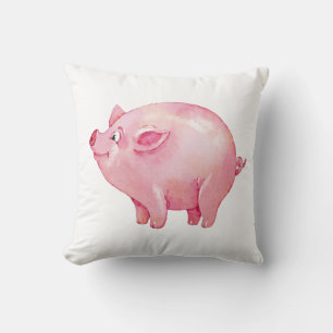 Cute Pink Pig Gift Country Farmer Farm Pigs Cushion