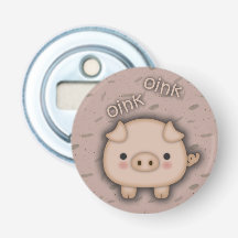 Cute Pink Pig Oink Pink Background