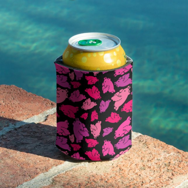 Cute Pink Pig Pattern Can Cooler (In Situ Pool)