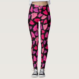 Cute Pink Pig Pattern Leggings