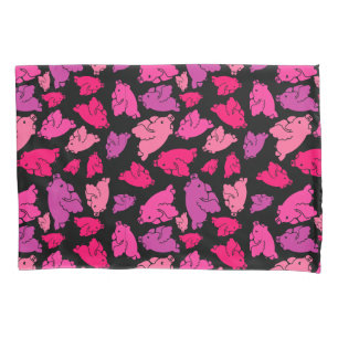 Cute Pink Pig Pattern Pillowcase