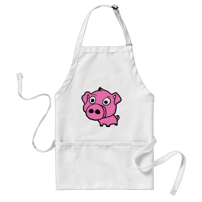 Cute Pink Pig  Standard Apron (Front)