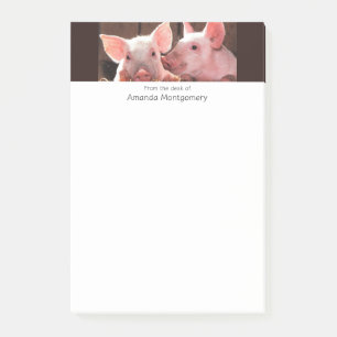 Cute Pink Piglets Animal Photograph Post-it Notes