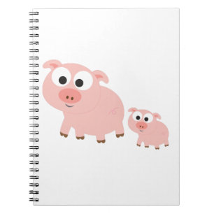 Cute Pink Pigs Notebook
