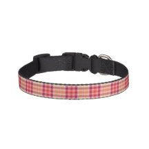 Cute pink plaid collar