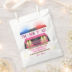 Cute pink Police Girl Birthday Party  Favour Bags