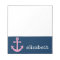 Cute Pink Polka Dot Anchor with Navy Custom Name