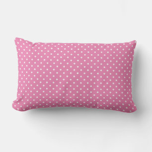 Cute Pink Polka Dots Pattern Lumbar Cushion