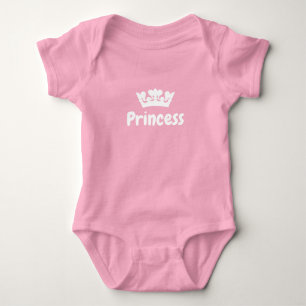 Cute Pink Princess Baby Girl Gift Bodysuit