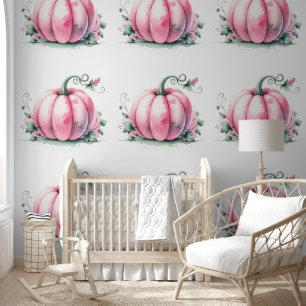 Cute Pink Pumpkin Pattern Wallpaper