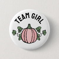 Cute Pink Pumpkin Team Girl Gender Reveal