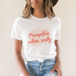 Cute Pink Pumpkin Vibes  T-Shirt<br><div class="desc">Cute Pink Pumpkin Vibe T-Shirt</div>
