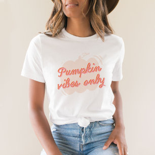 Cute Pink Pumpkin Vibes  T-Shirt