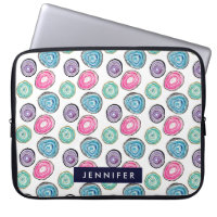 Cute pink purple blue geode pattern personalised
