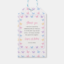Cute Pink Purple Butterfly 1st Birthday for Girls