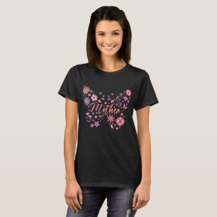 Cute Pink & Purple Flower Mother T-Shirt