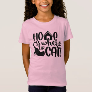 Cute Pink & Purple Hearts Paw Pattern Custom Name T-Shirt