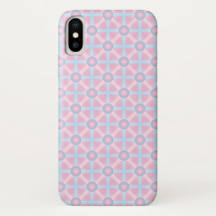 Cute Pink, Purple & Light Blue Pattern iPhone X Case