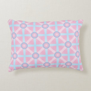 Cute Pink, Purple & Light Blue Pattern Decorative Cushion