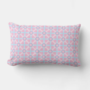 Cute Pink, Purple & Light Blue Pattern Lumbar Cushion