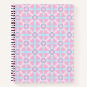 Cute Pink, Purple & Light Blue Pattern Notebook