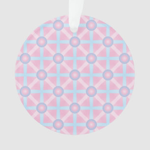 Cute Pink, Purple & Light Blue Pattern Ornament