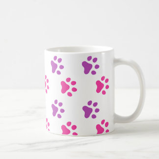 Cute Pink/Purple Paw Prints Mug