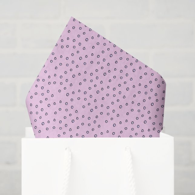 Cute Pink Purple Polka Dots Tissue Paper (Gift Bag)