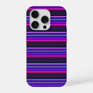 Cute pink purple stripes iPhone 15 pro case