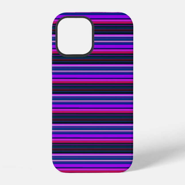 Cute pink purple stripes iPhone case (Back)