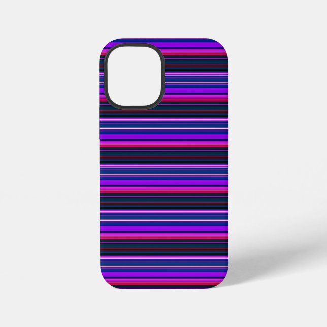 Cute pink purple stripes iPhone case (Back)
