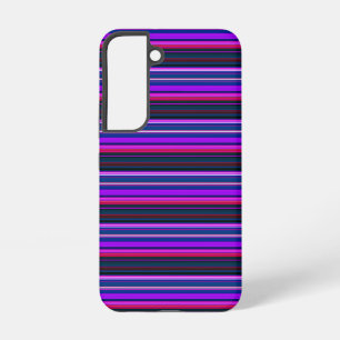 Cute pink purple stripes samsung galaxy case