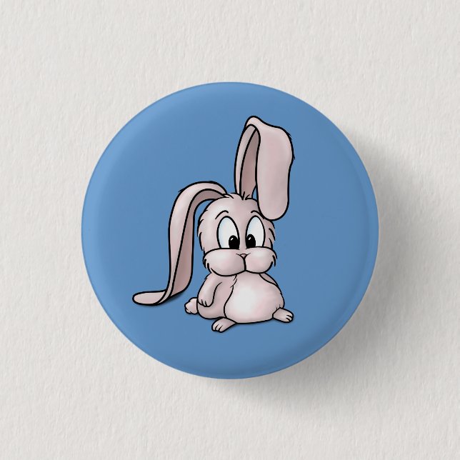 Cute Pink Rabbit Cartoon 3 Cm Round Badge (Front)