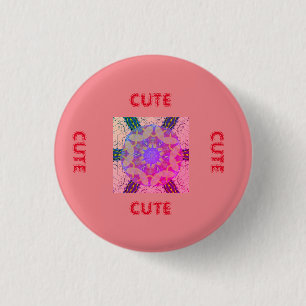 cute PINK _RED 3 Cm Round Badge